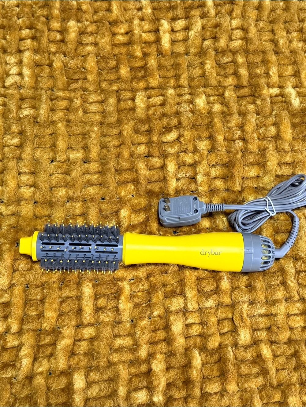 Drybar Yellow and Gray Round Hot Air Brush